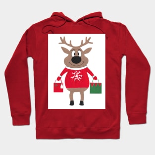 CHRISTMAS Reindeer Goes Christmas Shopping Hoodie